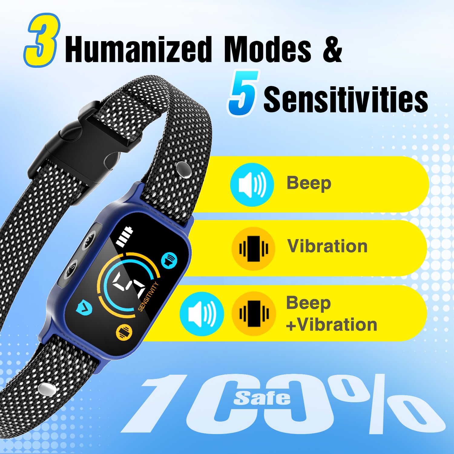 ianciu bark collar rechargeable battery for continuous training sessions