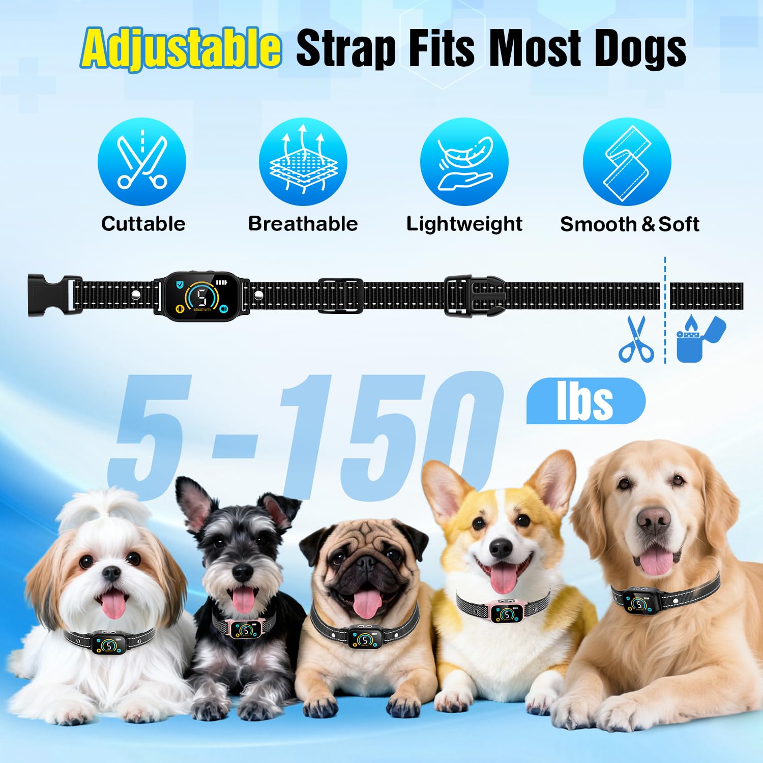 ianciu anti-bark device pauses after seven reps to reduce stress.