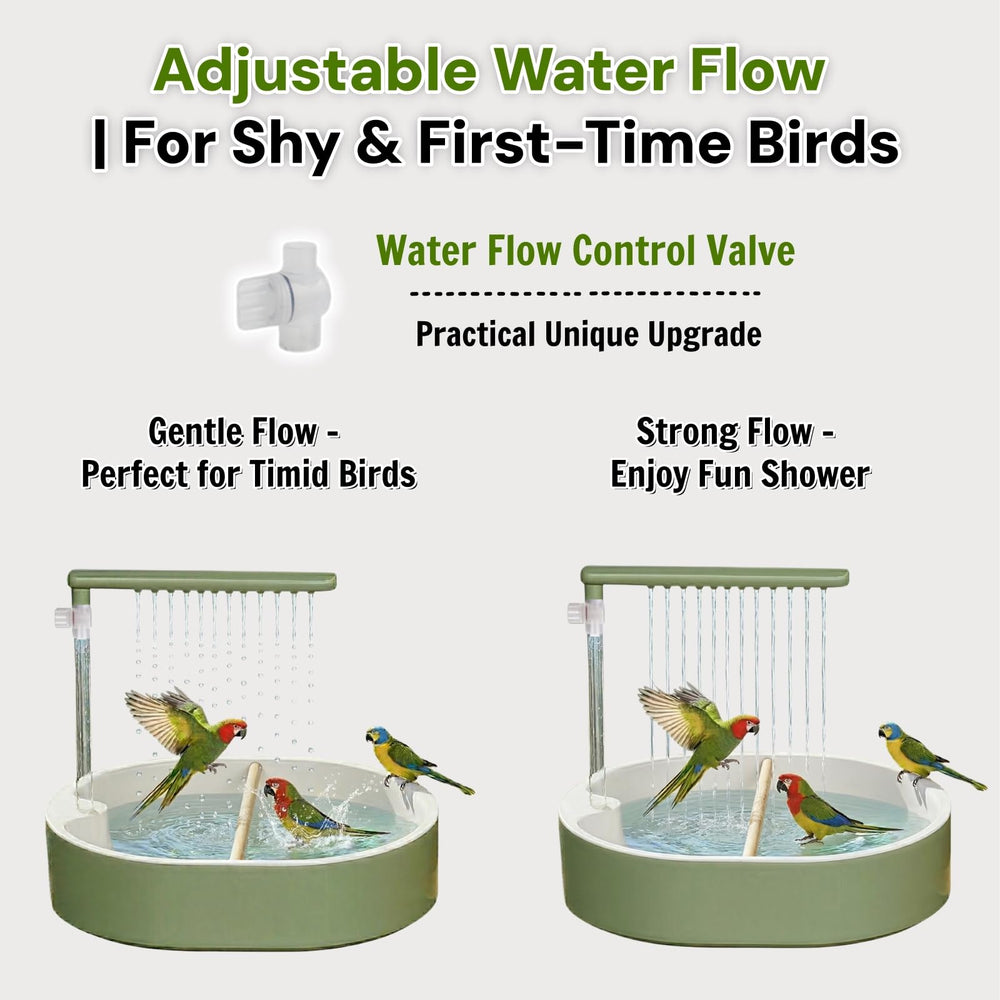 Ianjetty Bird Shower Bath spacious basin fits multiple small birds