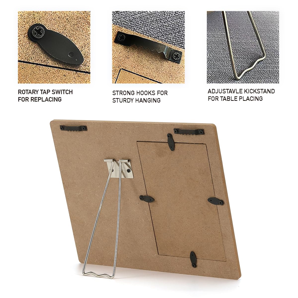 IAXIC cat memorial frame wood detail emphasizes craftsmanship and durable construction.