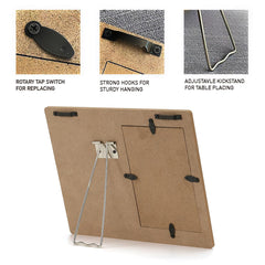 IAXIC cat memorial frame wood detail emphasizes craftsmanship and durable construction.
