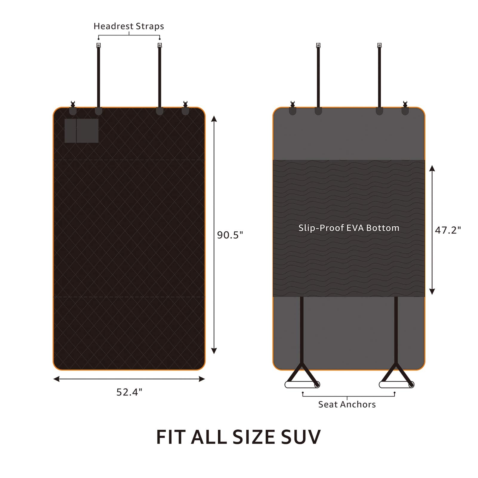 iBuddy Cargo Liner quick-release clips enable easy installation.