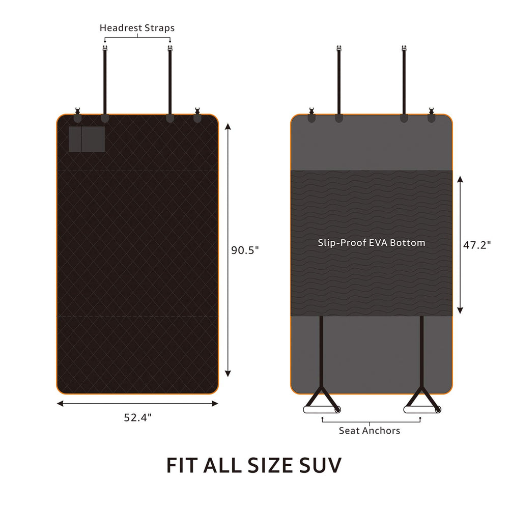 iBuddy Cargo Liner quick-release clips enable easy installation.