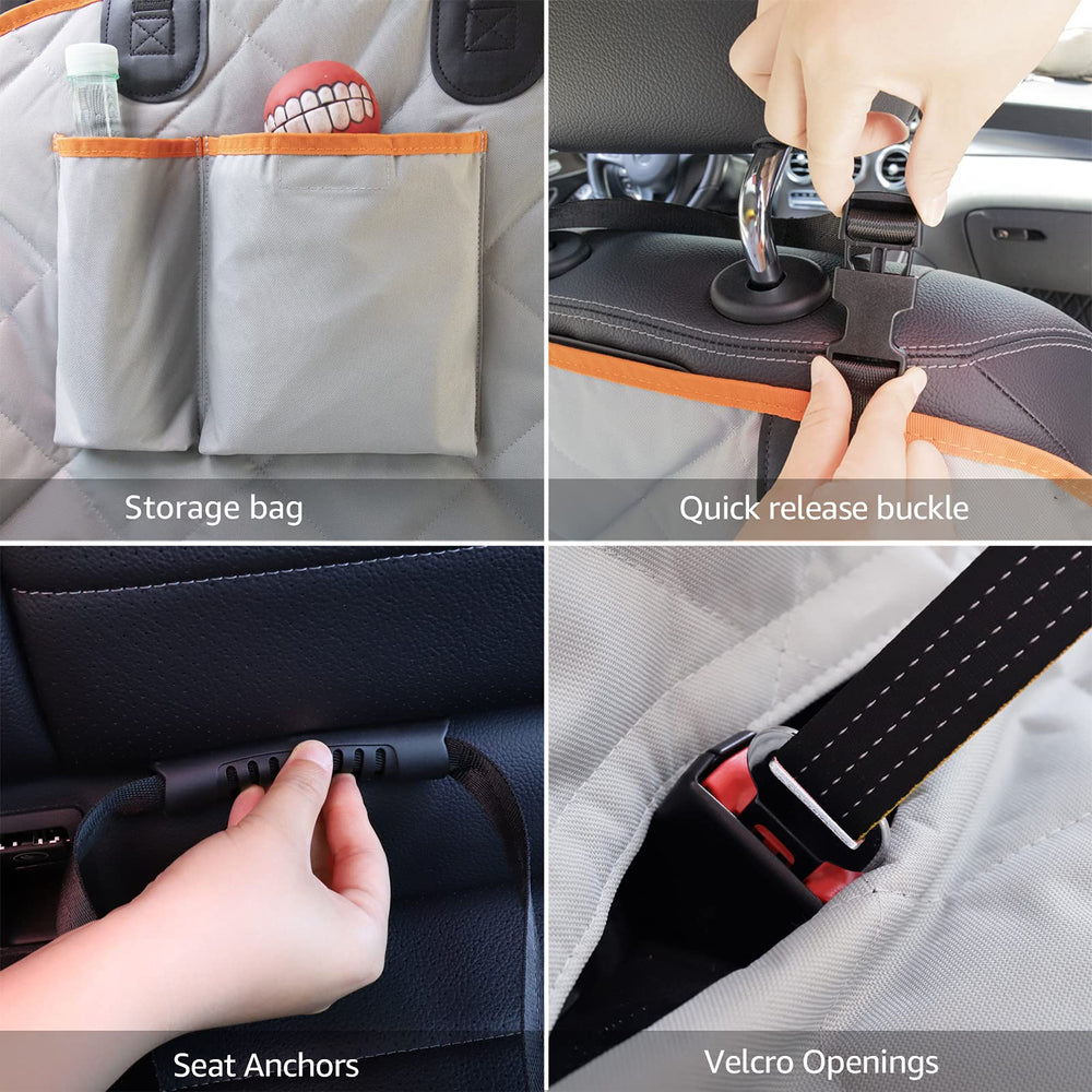 ibuddy back-seat protector shields car interior from fur and dirt.