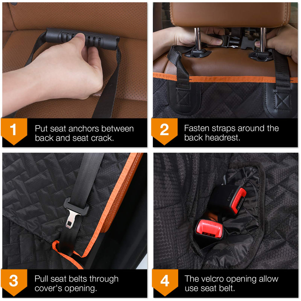 iBuddy reinforced headrest straps and seat openings for secure fit.