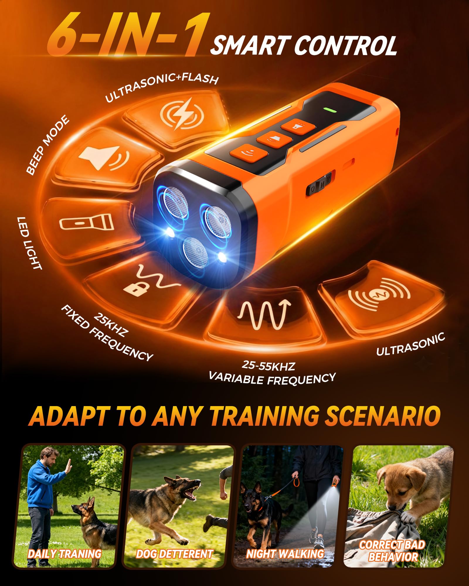 iBurr dog bark deterrent in remote operation mode for distance training.