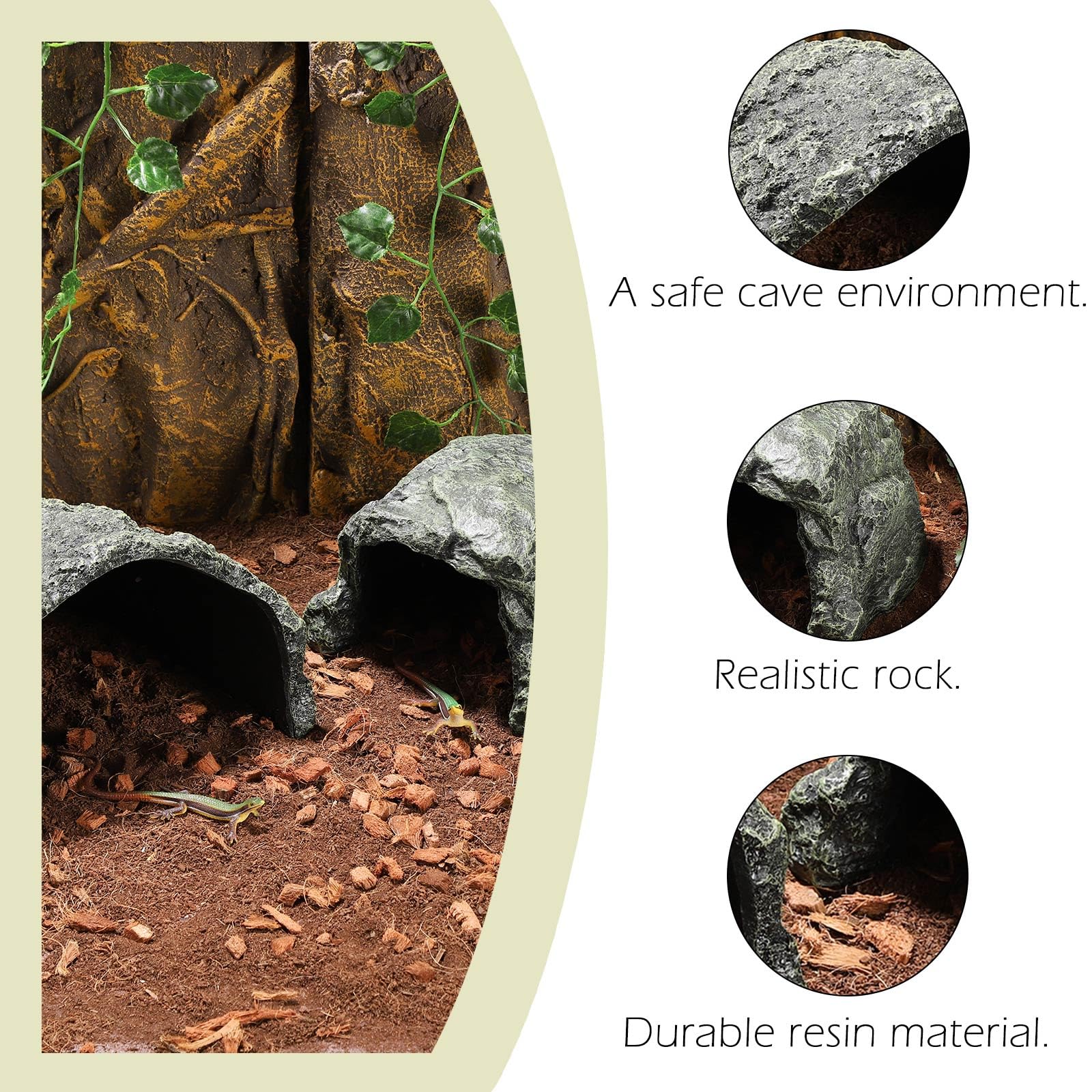 IBWell resin hide is easy to clean and algae-resistant for tanks.