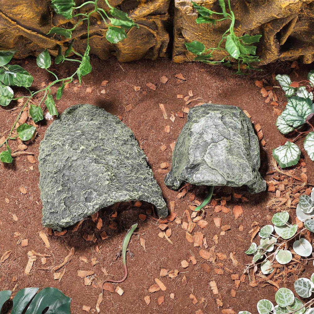 IBWell terrarium rock hide blends natural look with practical hiding space.
