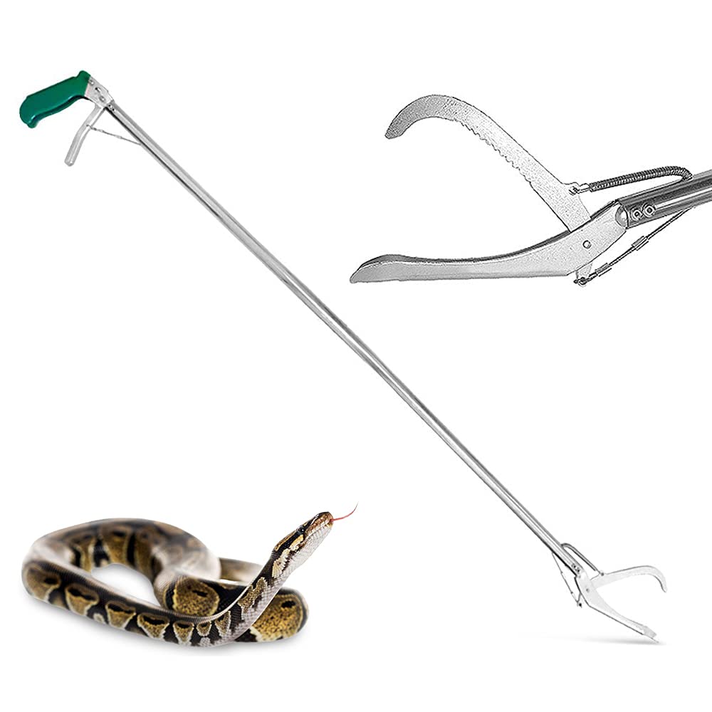 IC ICLOVER 52-inch snake tongs showing long reach for safe distance capture