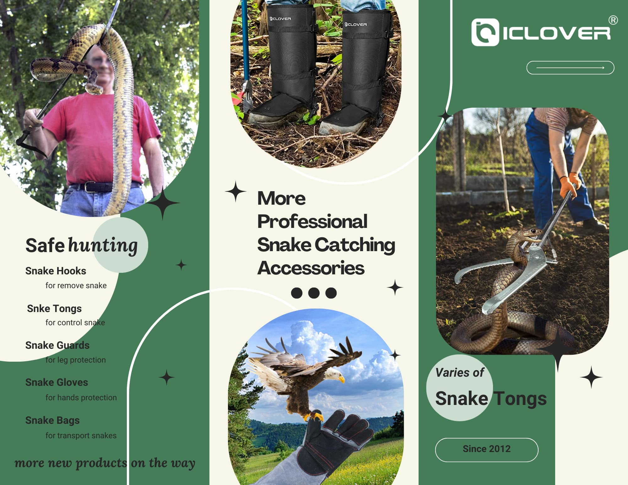 IC ICLOVER reptile grabber in use for field practicality