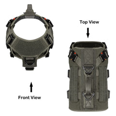ICEFANG GN3 back view featuring dual leash clips for versatile control.