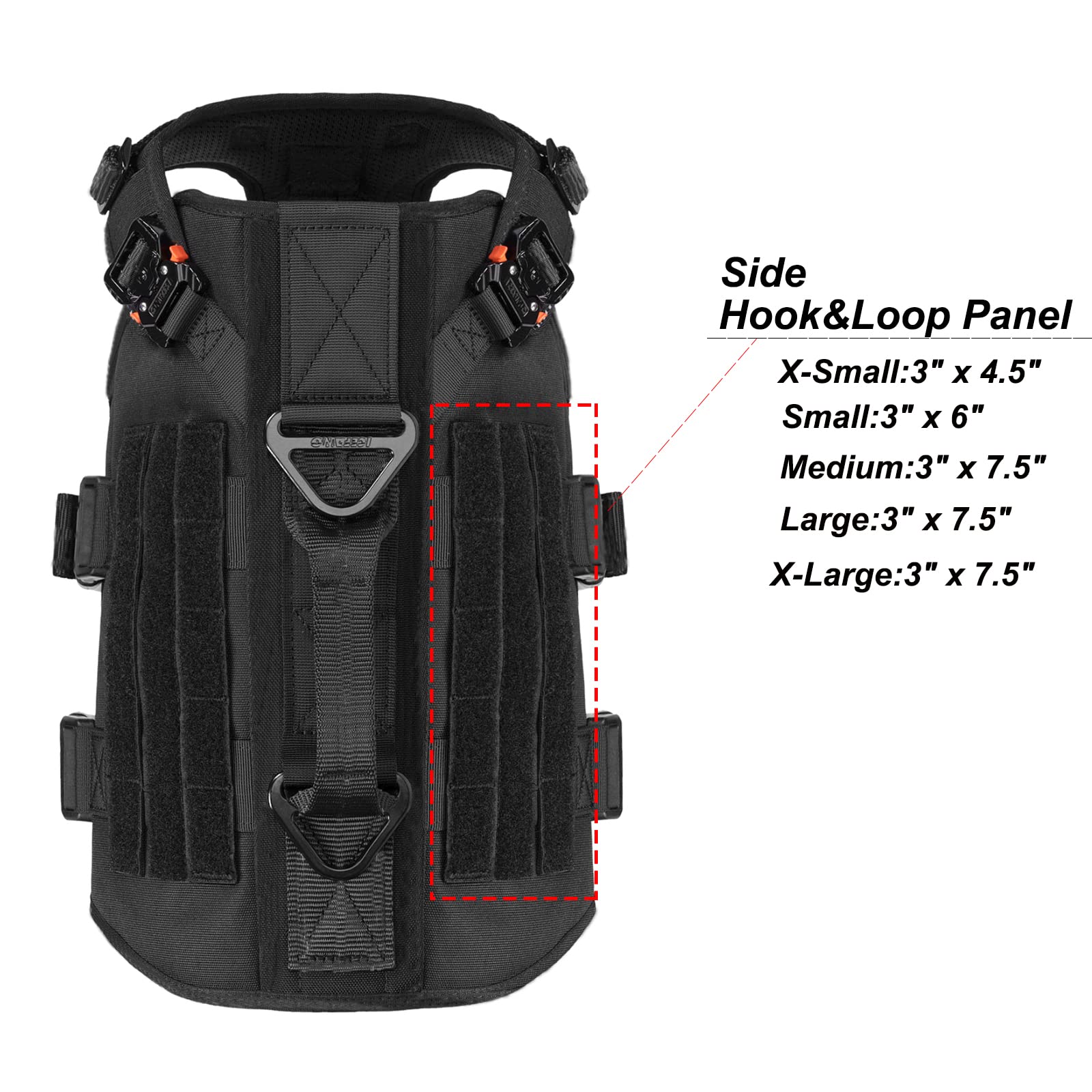 Back panel showing Velcro ID patch area on ICEFANG GN3.