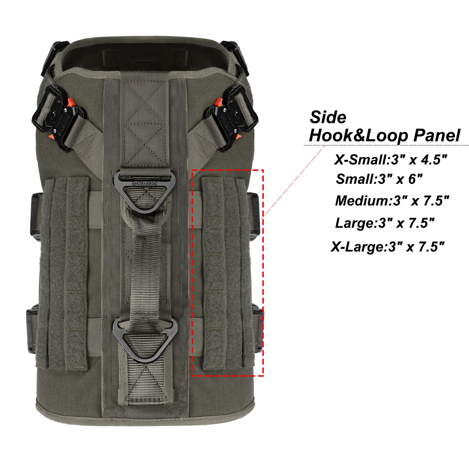 ICEFANG GN3 chest patch panels for ID patch customization.