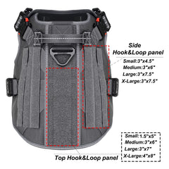 ICEFANG MOLLE panels with patches for easy customization and identification.
