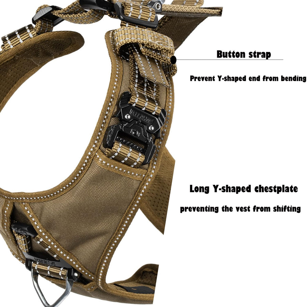 ICEFANG easy-on harness with quick-release buckles for quick fitting on dogs
