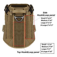 ICEFANG Tactical dog harness handle front feature for controlled training.