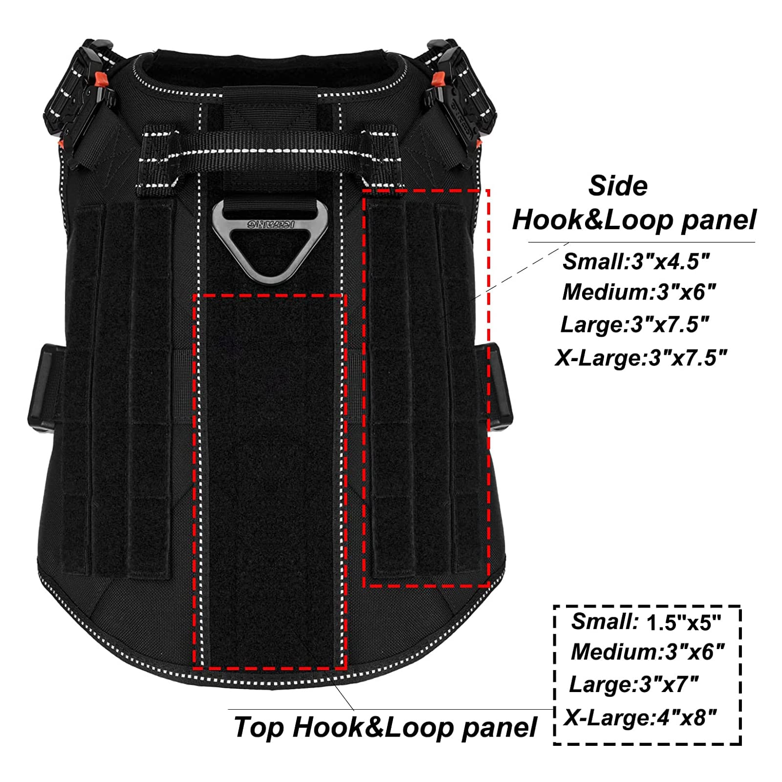 ICEFANG Patch area on chest enables patch customization.