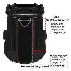 ICEFANG Tactical harness medium, MOLLE panel close-up for gear attachment.