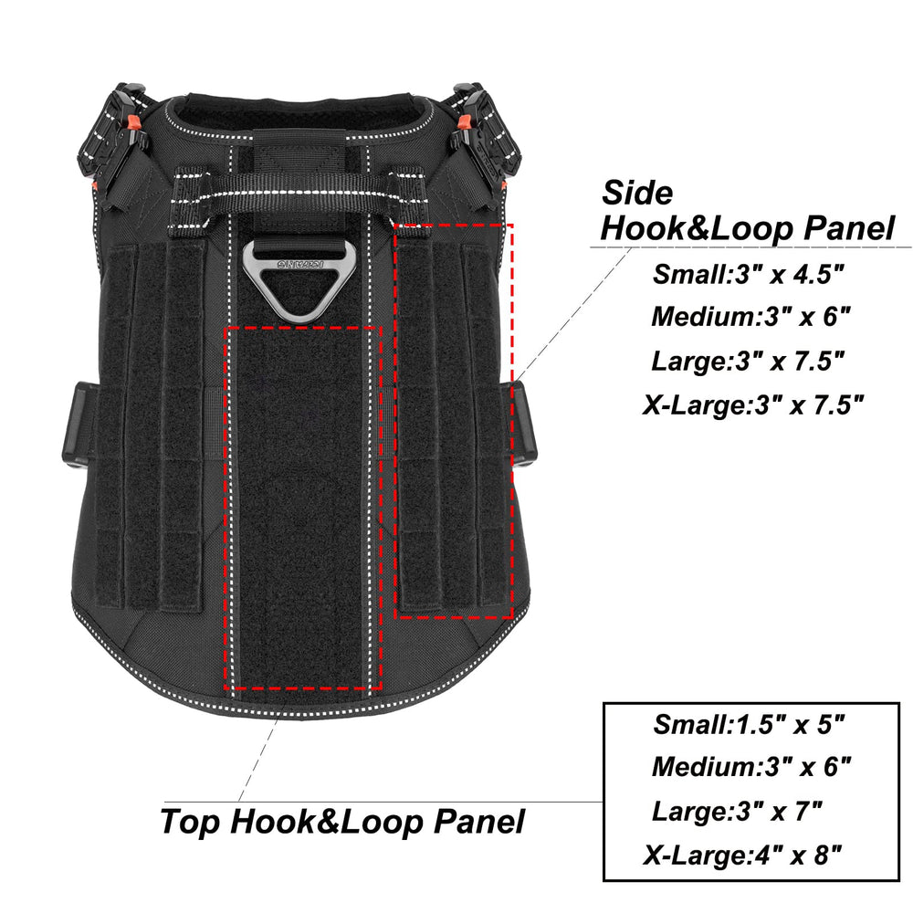 ICEFANG Tactical Dog Harness XL buckle close-up featuring durable hardware.