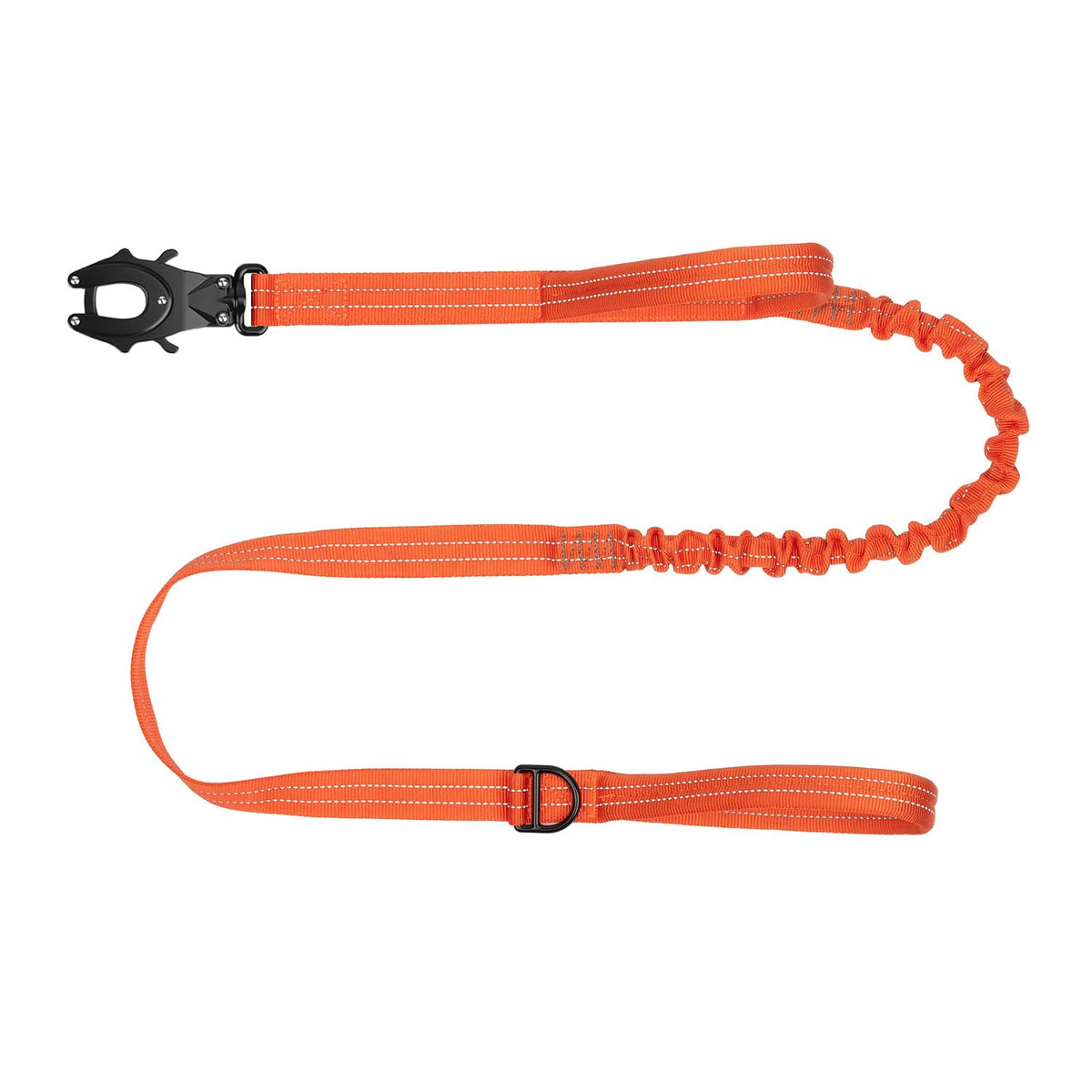 ICEFANG Tactical leash with heavy-duty orange buckle for secure control.