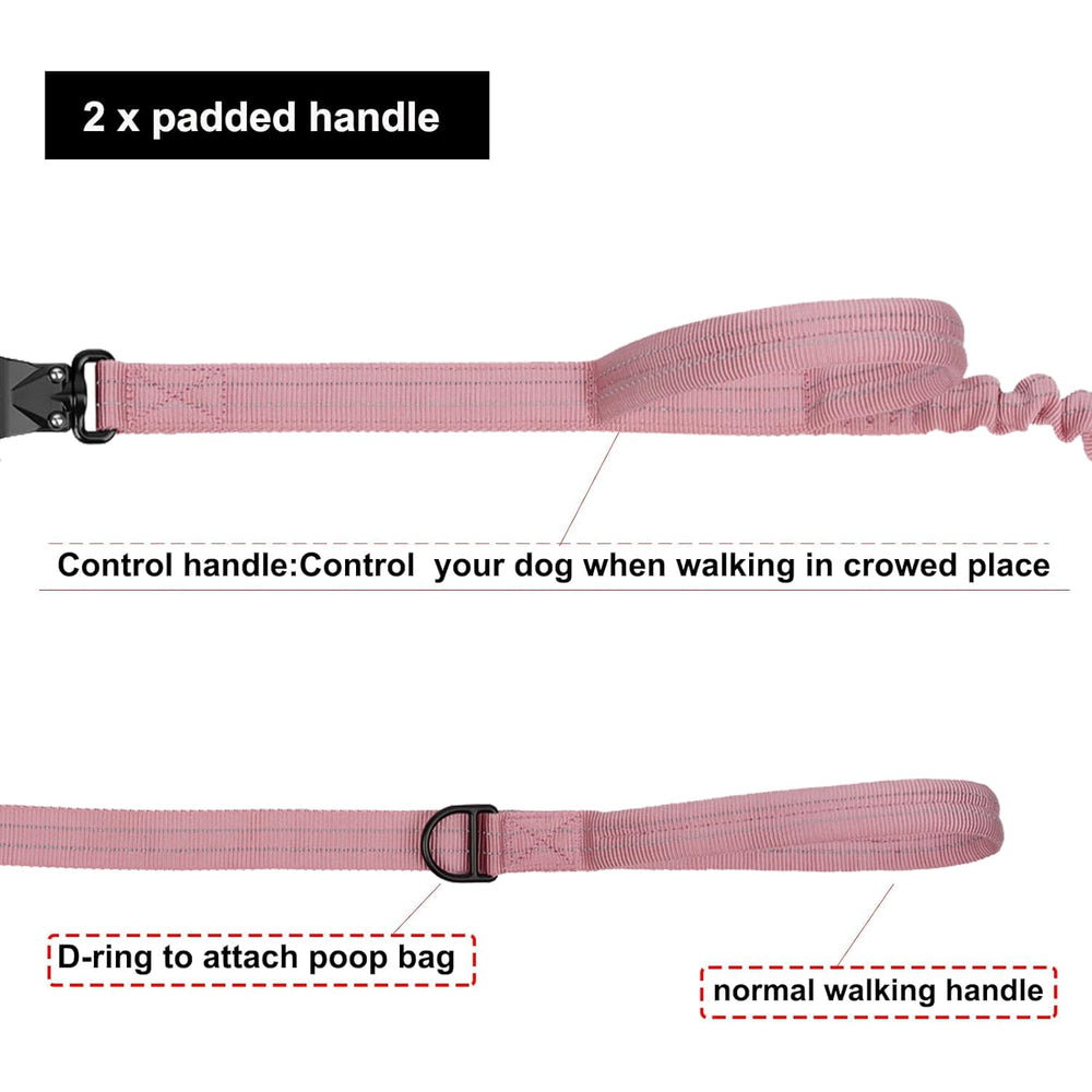 ICEFANG Tactical Dog Leash reflective nylon increases nighttime visibility.