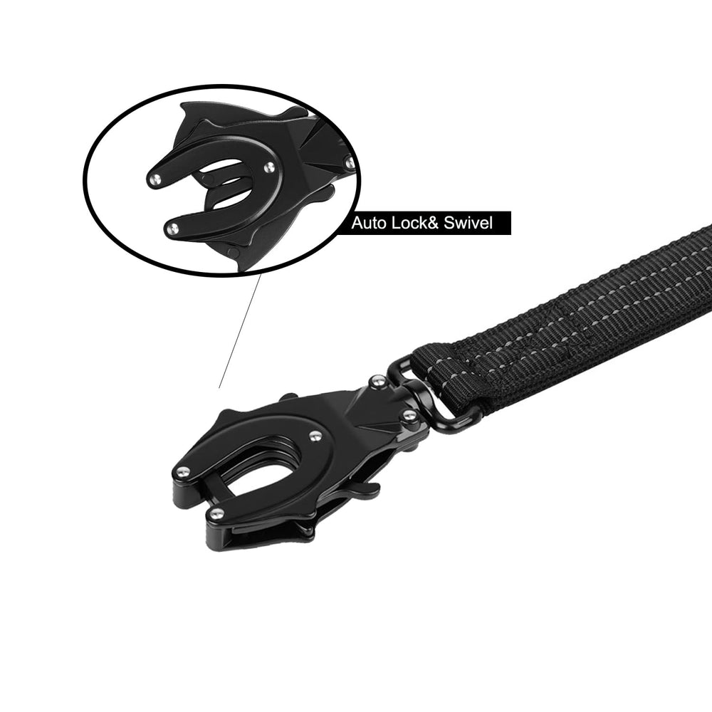 ICEFANG Tactical leash reflective webbing improves nighttime visibility.