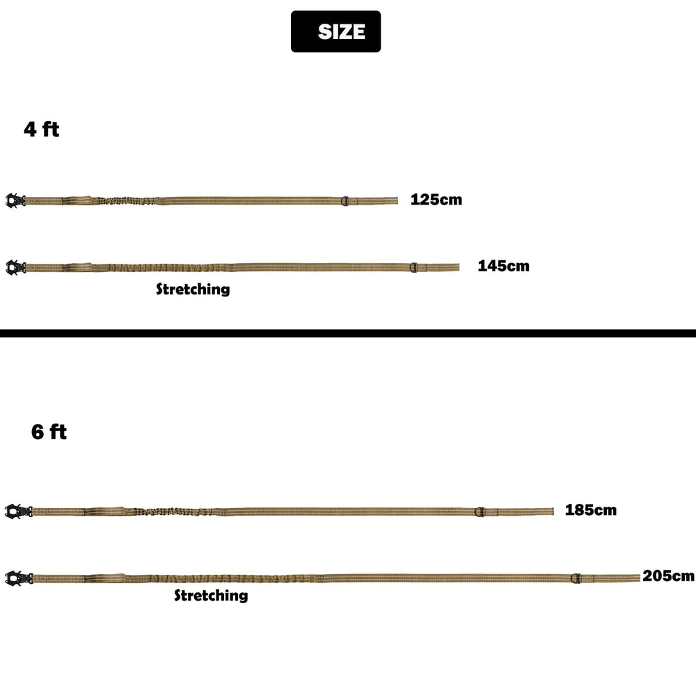 ICEFANG 6ft leash length provides flexible movement for medium to large dogs.