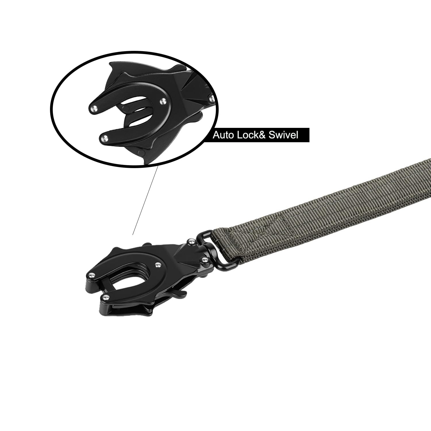 ICEFANG tubular nylon webbing with bartack stitching resists wear.