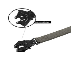 ICEFANG tubular nylon webbing with bartack stitching resists wear.