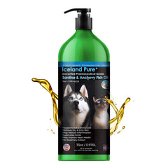 Iceland Pure Sardine Anchovy Oil bottle-pump for easy pet nutrition.