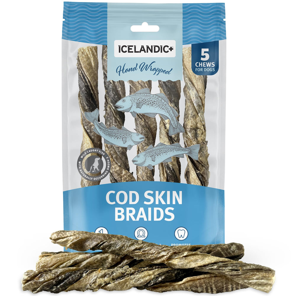 Omega-3 rich cod skin from Icelandic+ for skin and coat support