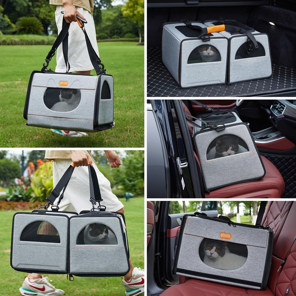 ICREATE.X carrier secured in car for smooth journeys.