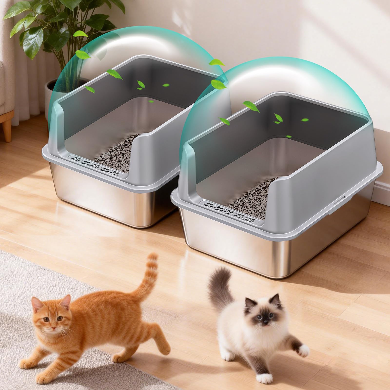 ICYAIR durable stainless steel construction resists scratches and odors