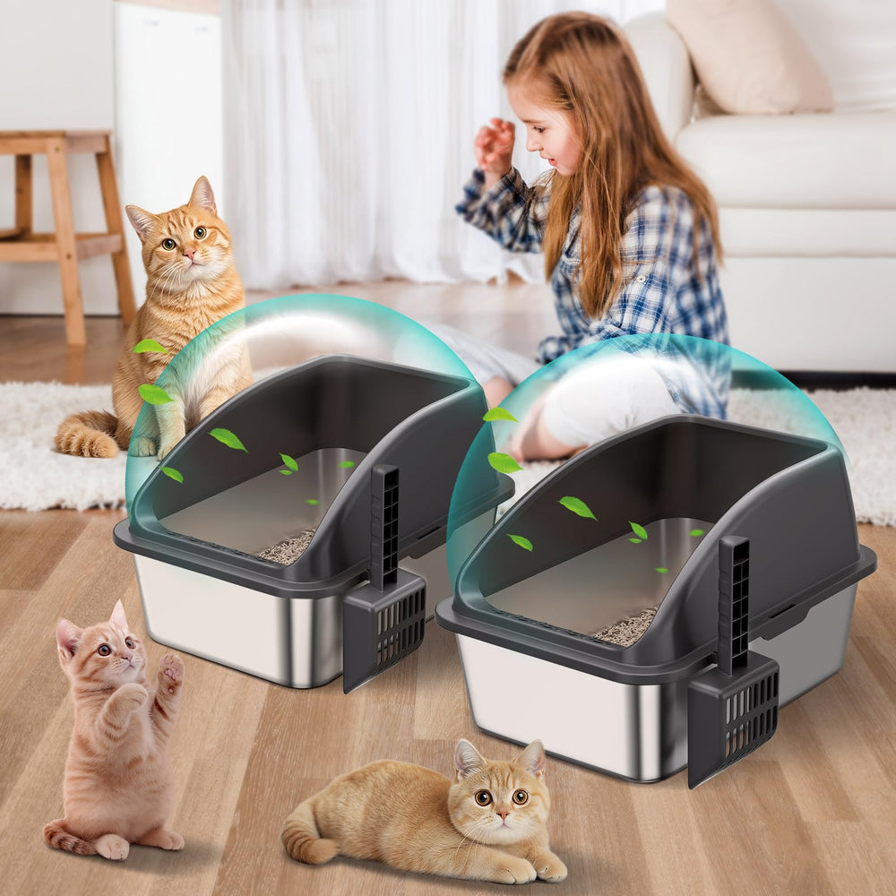 ICYAIR easy-to-clean litter box with scoop included for quick maintenance