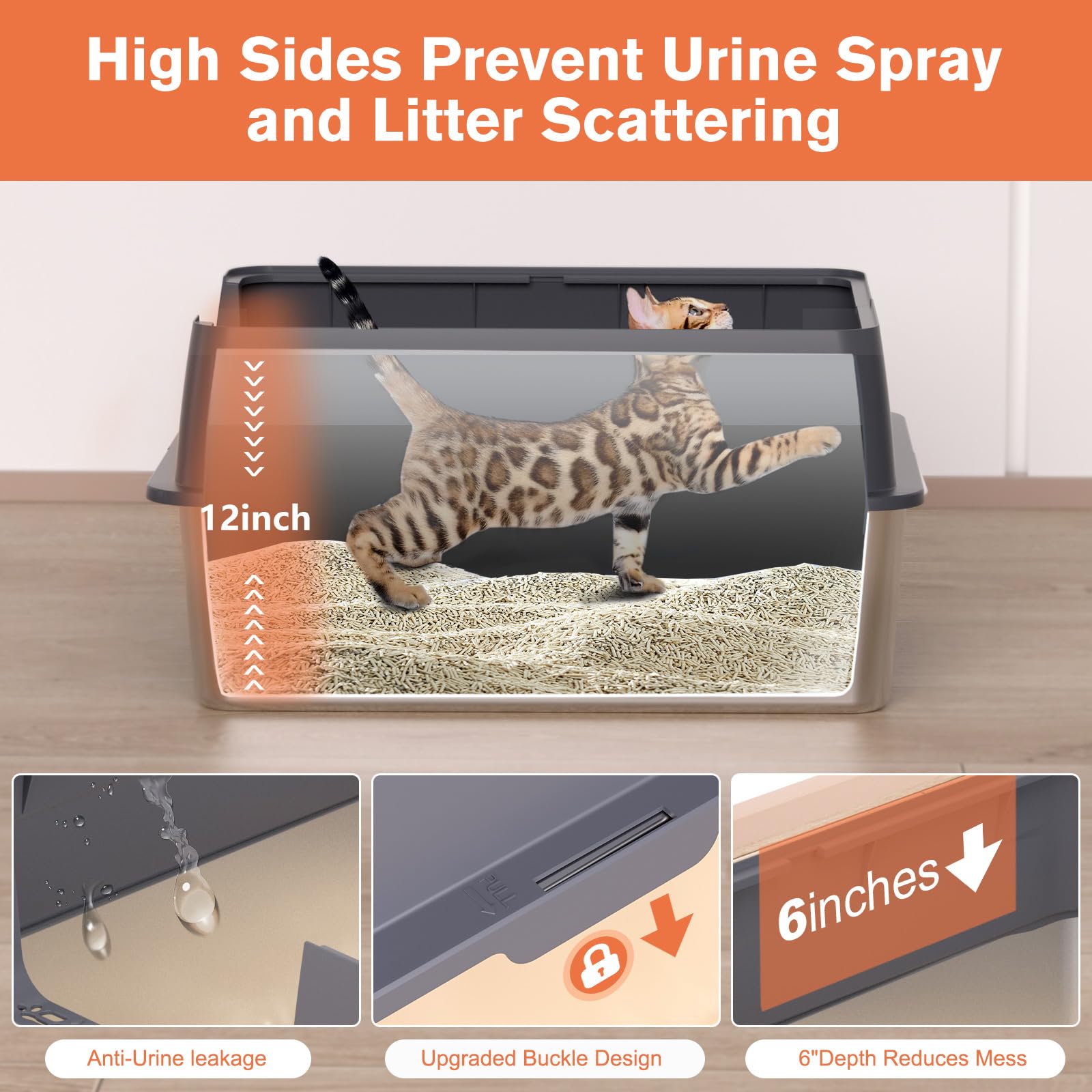 Non-stick stainless steel bottom simplifies cleaning and keeps the space fresh.