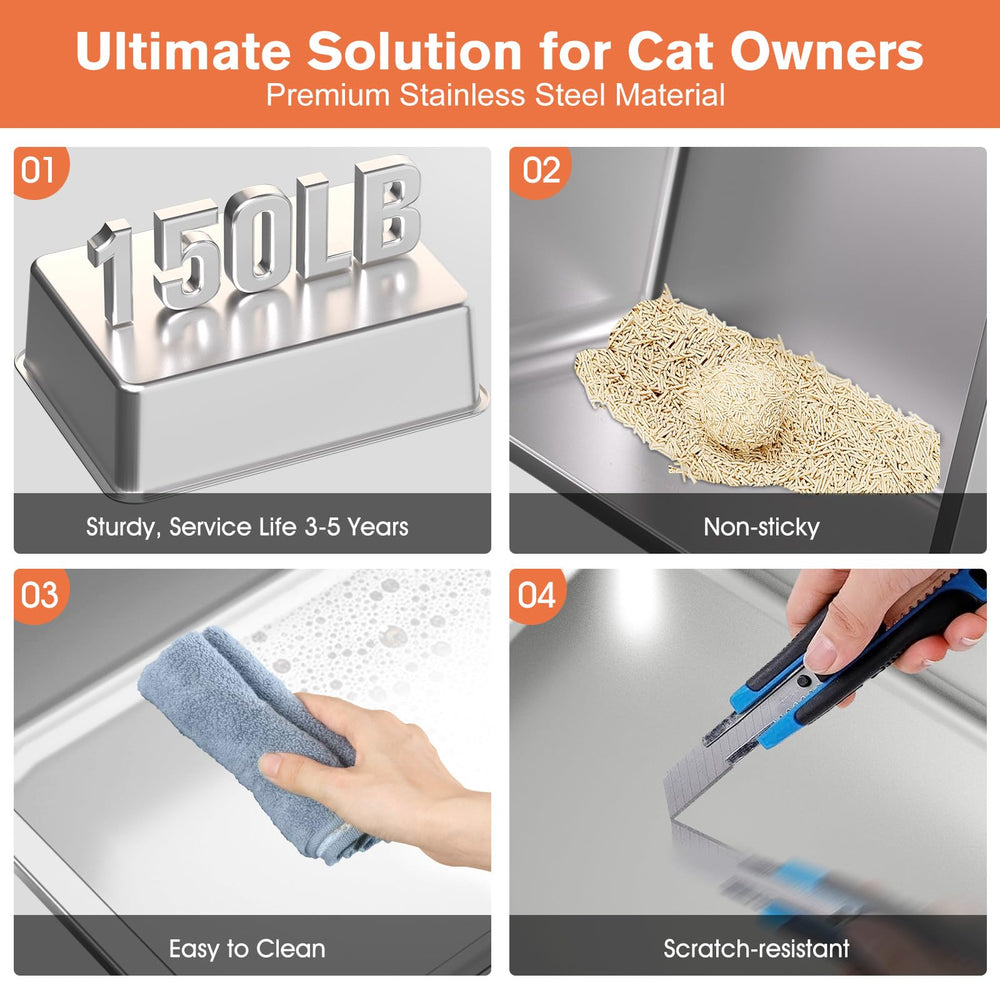 Odorless stainless steel stays hygienic and resists staining for longer use.