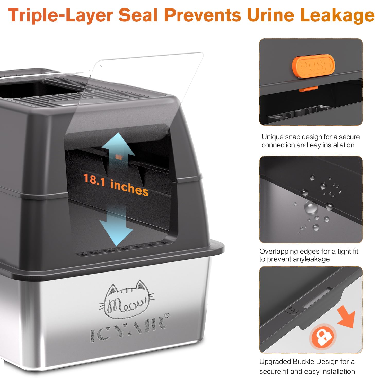 ICYAIR XXXL top-entry option for convenient scooping and use