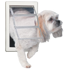 Ideal Pet Air Seal door showing locking slide for pet access control.