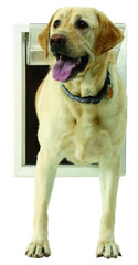 Ideal Pet Products Air Seal pet door flap closeup highlighting dual-pane Lexan panels.
