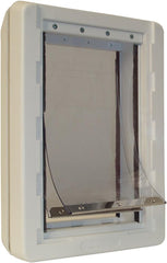 Close-up of Ruff-Weather door flap showing insulation and weather resistance.