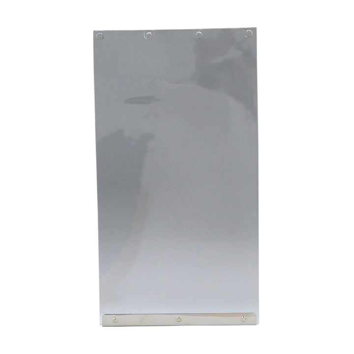 Ideal Pet Products RuffWeather replacement flap on an extra-large door blocks wind and drafts.