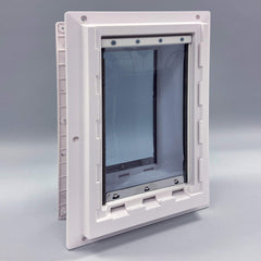 Ideal Pet Products wall-entry door double flaps illustrate enhanced insulation and air lock.