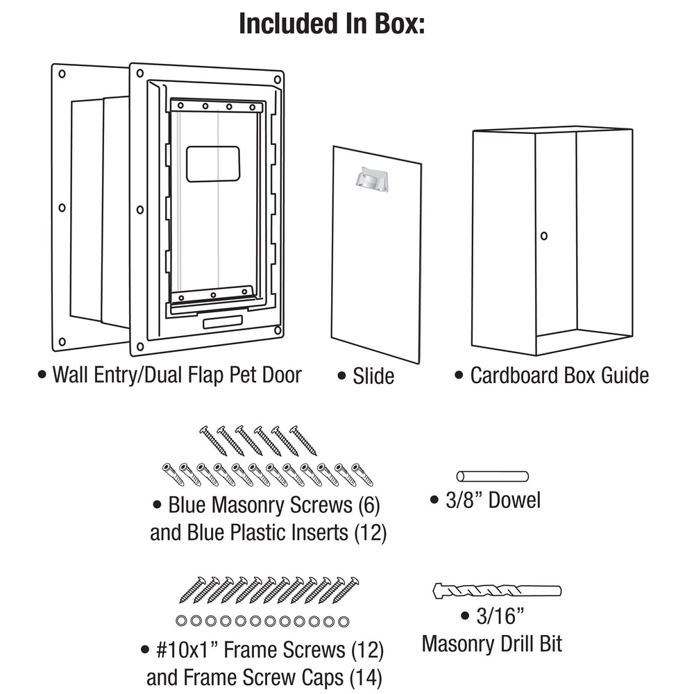 Ideal Pet Products complete package includes hardware, template, and clear instructions.