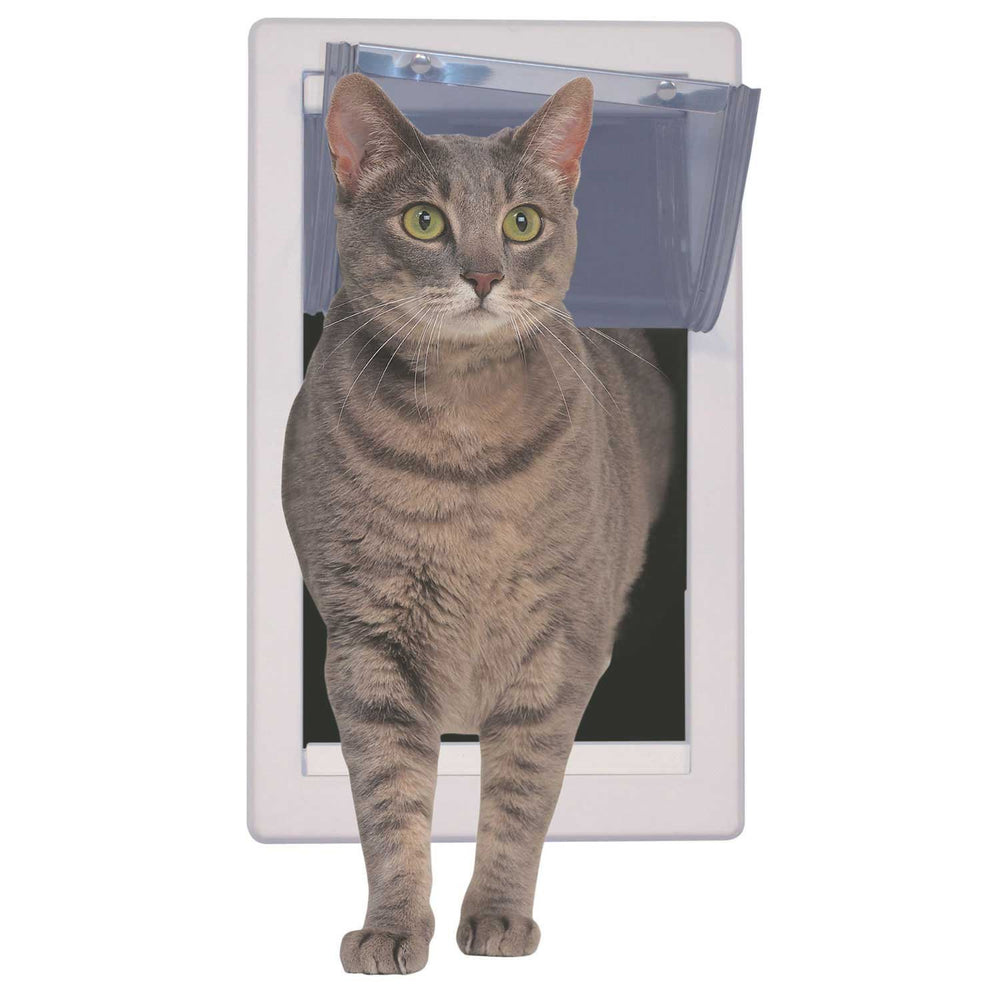 Ideal Pet Soft Flap Cat Door clear flap enabling pets to see the passage ahead.