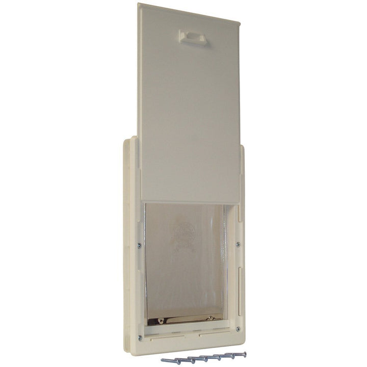 Ideal Pet Soft Flap Cat Door showing tamper-proof mounting for added security.