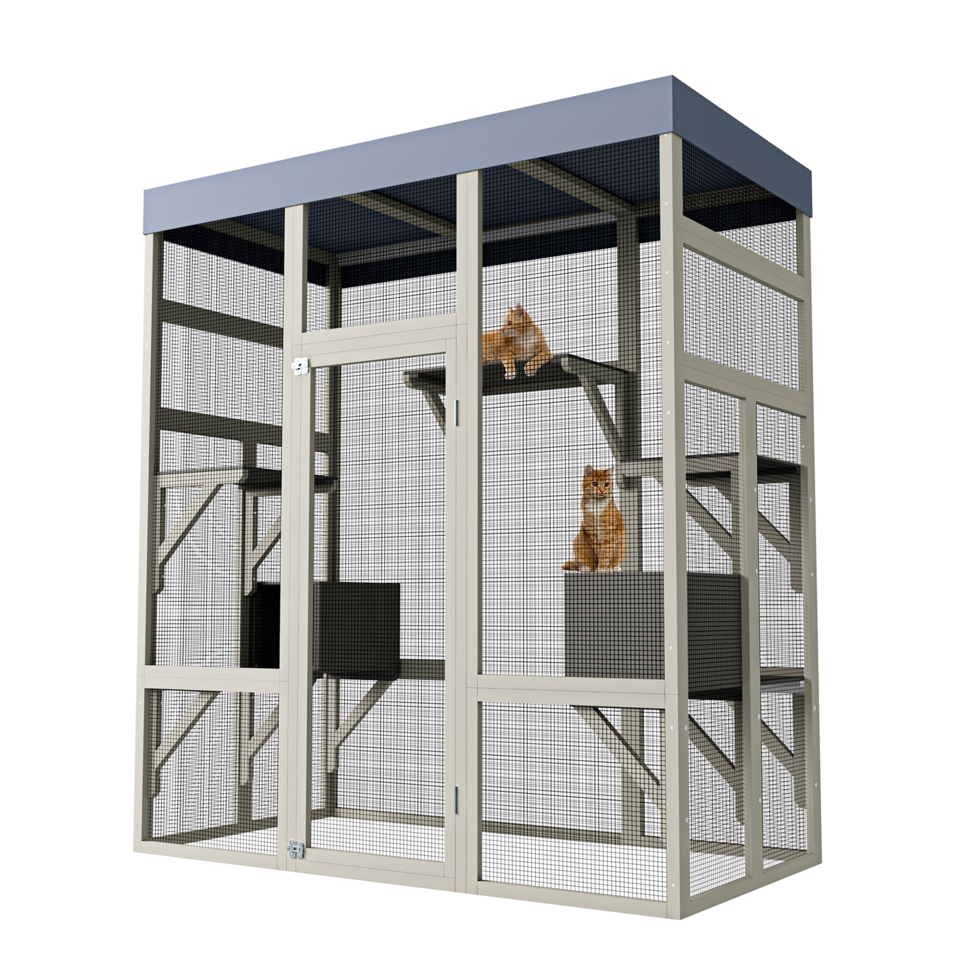 IDEALHOUSE 70-inch outdoor catio enclosure offers a spacious outdoor play area for cats