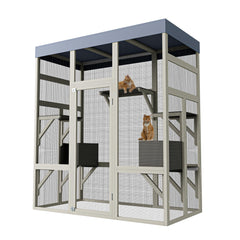 IDEALHOUSE 70-inch outdoor catio enclosure offers a spacious outdoor play area for cats