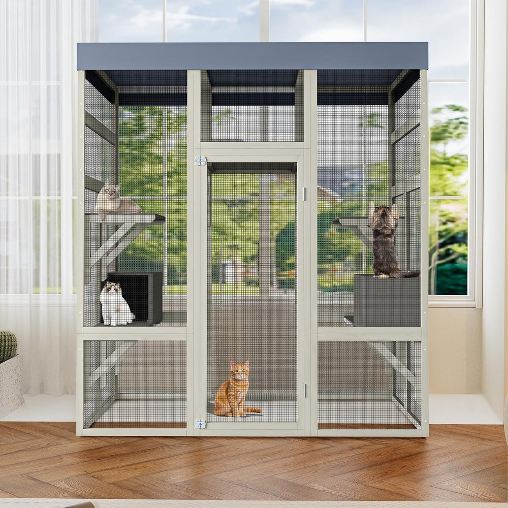 IDEALHOUSE cedar frame catio highlights natural warmth and durability outdoors