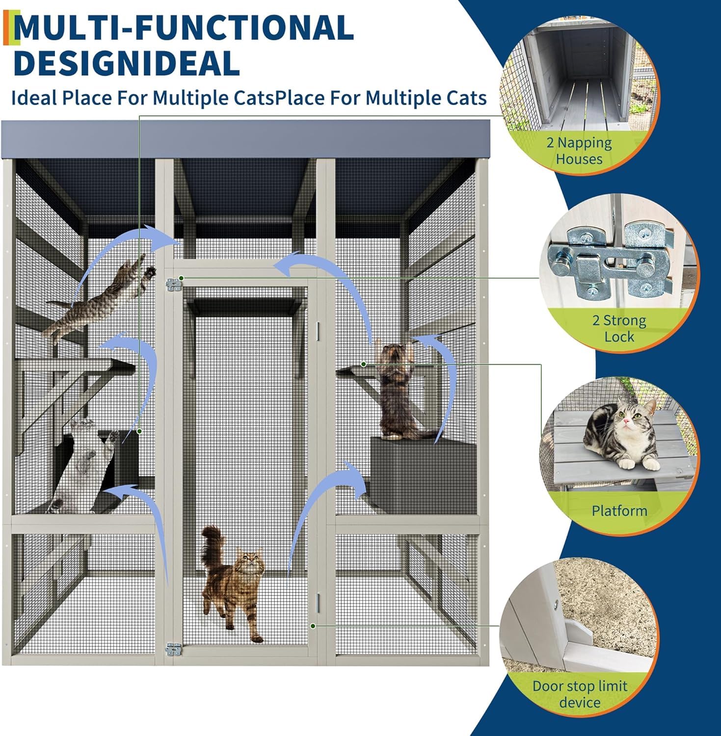IDEALHOUSE walk-in door simplifies feeding and cleaning tasks