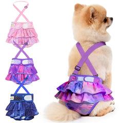 Idepet tie-dye pattern dog diapers for stylish protection at home